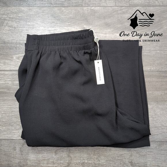 Max Studio Pull On Wide Leg Crop Pants Size L - Picture 6 of 6